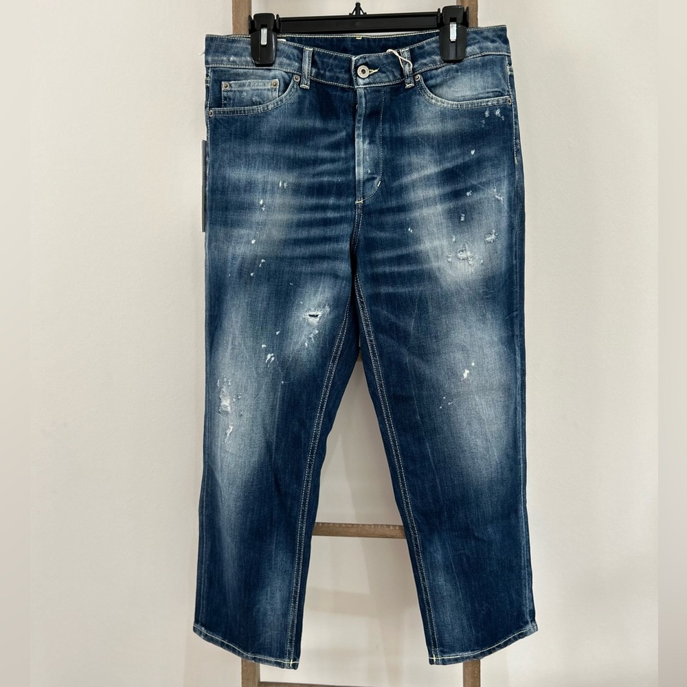 DONDUP Zoe Loose Fit Boyfriend Destroyed Distressed Denim Jeans Women’s 30 NWT